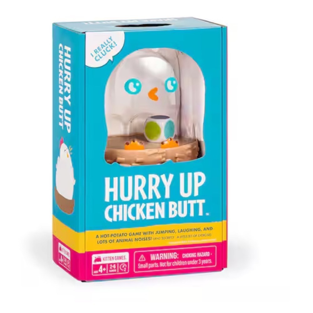 Kitten Games Hurry Up Chicken Butt Active Hot Potato Board Game for Kids Ages 4+